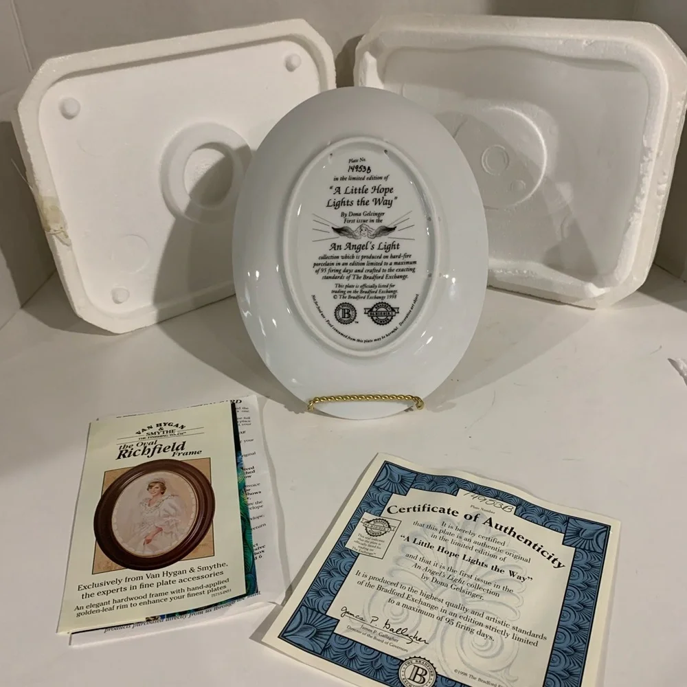 The Bradford Exchange A Little Hope Lights the Way by Dona Gelsinger Plate